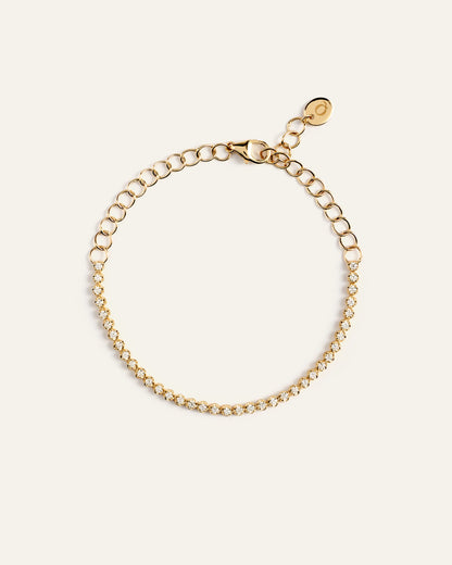 14K Gold Diamond Petite Tennis Bracelet - 0.50ctw - One Size / Yellow Gold