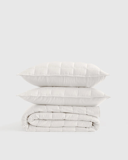 Bamboo Box Quilt Set - Twin / Sage