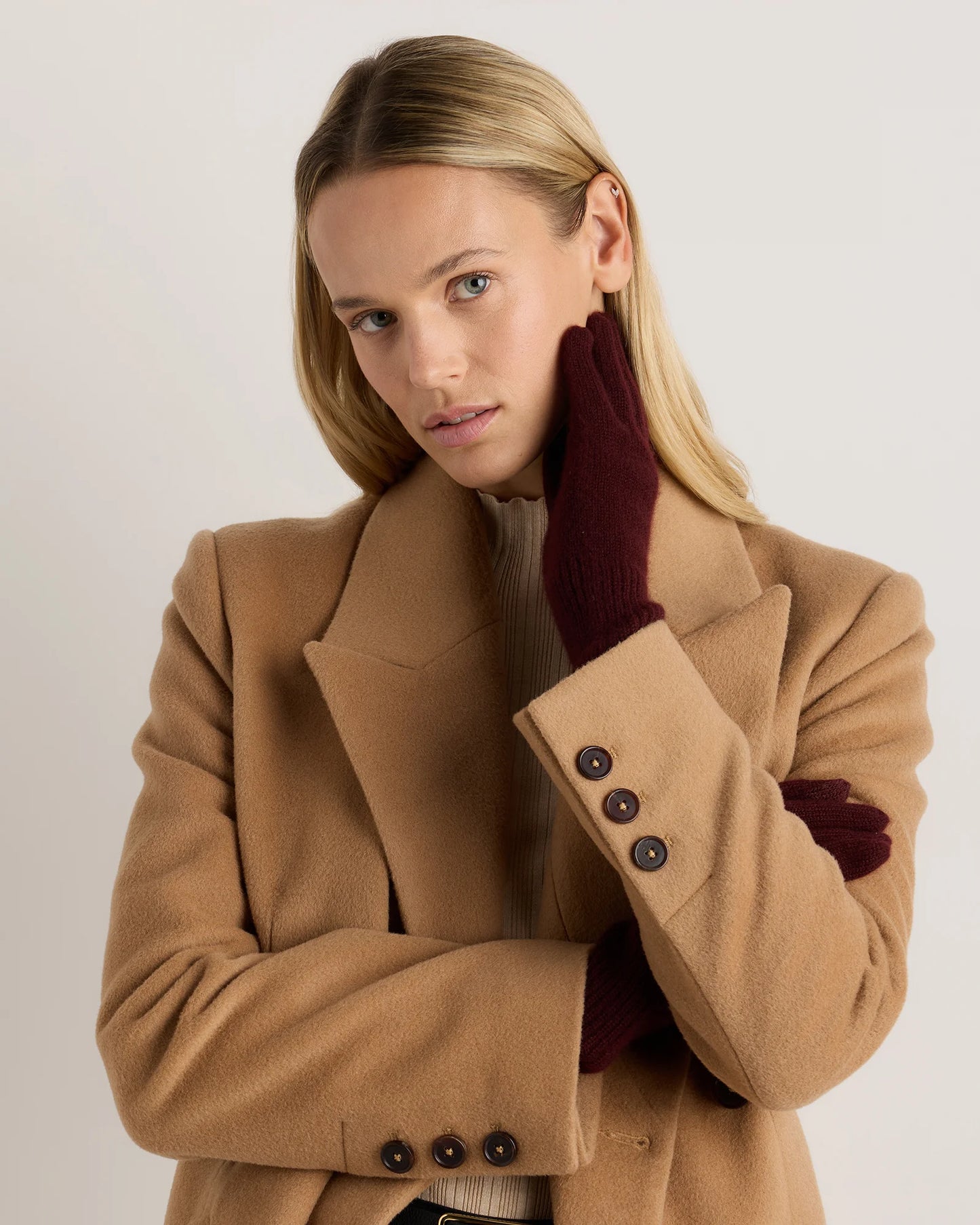 Mongolian Cashmere Gloves - One Size / True Navy