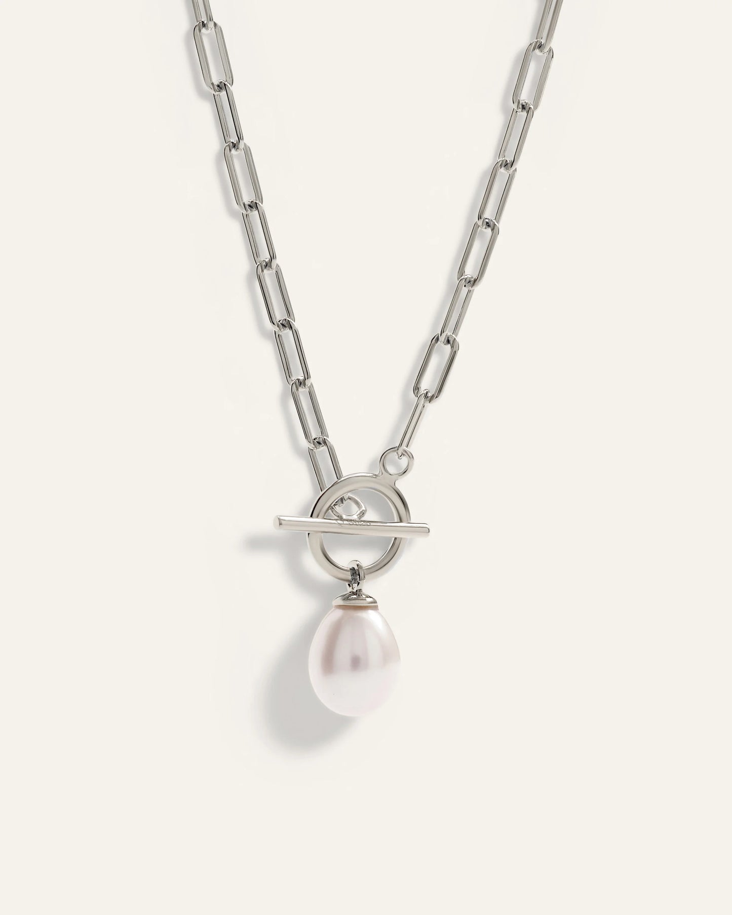 Freshwater Cultured Pearl Toggle Necklace - One Size / Gold Vermeil