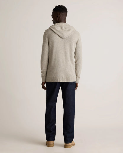 100% Yak Wool Pullover Hoodie - S / Warm Heather Grey