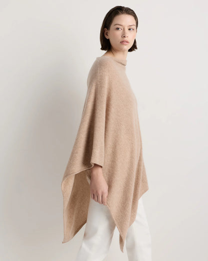Mongolian Cashmere Poncho - One Size / Heather Grey