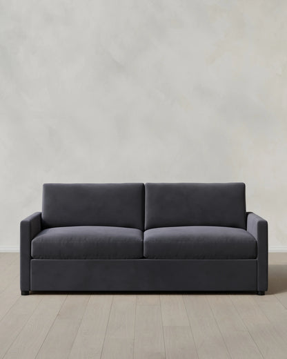 Brennan Sofa in Performance Velvet - 7ft / Taupe