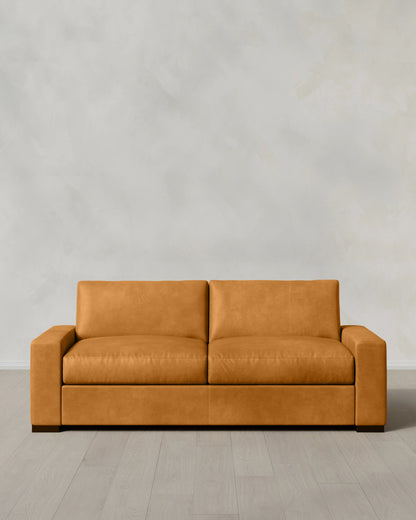 Stillman Sofa in Leather - 7ft / Auburn
