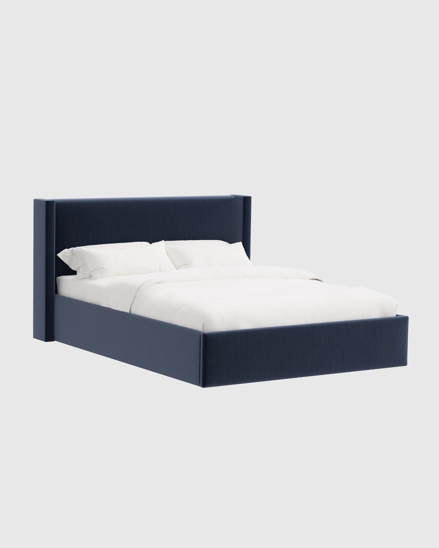 Wingback Bed in Performance Velvet - Full / Butterscotch