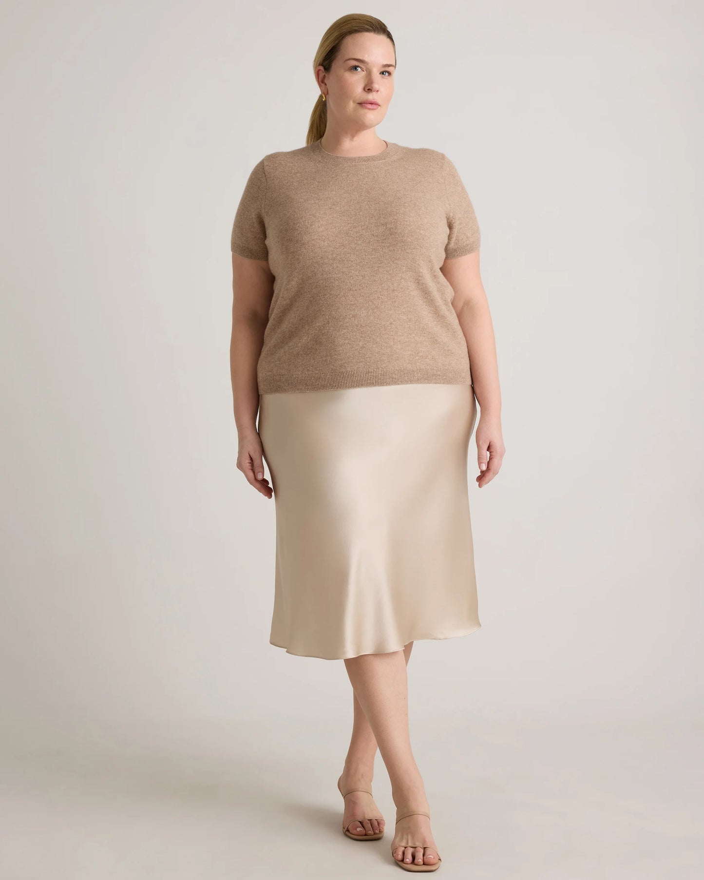 Mongolian Cashmere Tee - 1X / Heather Vintage Pink