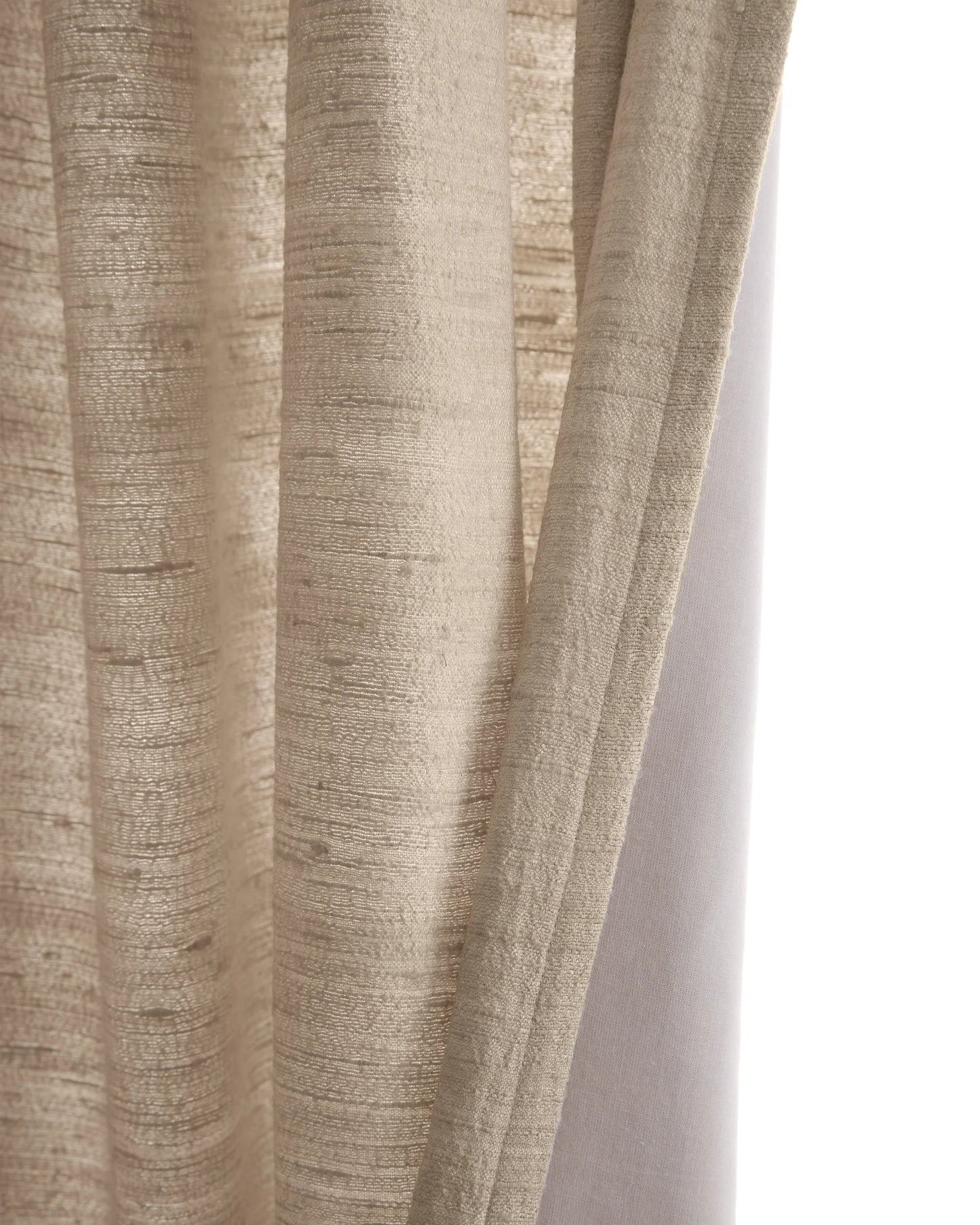 Raw Silk Curtain - Single Panel - 48x84 / Ivory