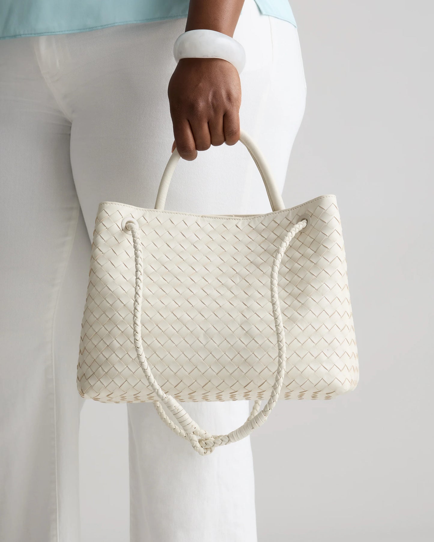 Romy Handwoven Satchel - One Size / Cognac