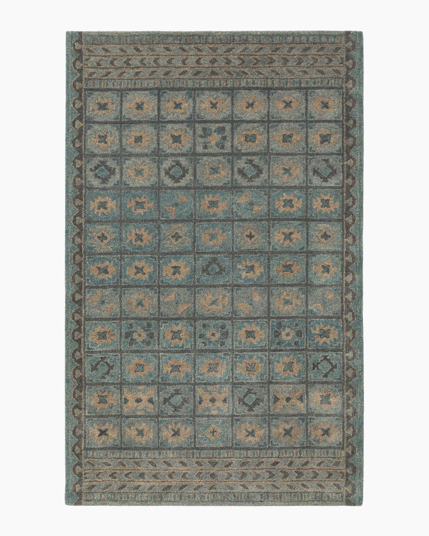 Cambria Wool Rug - 5' x 8' / Rust