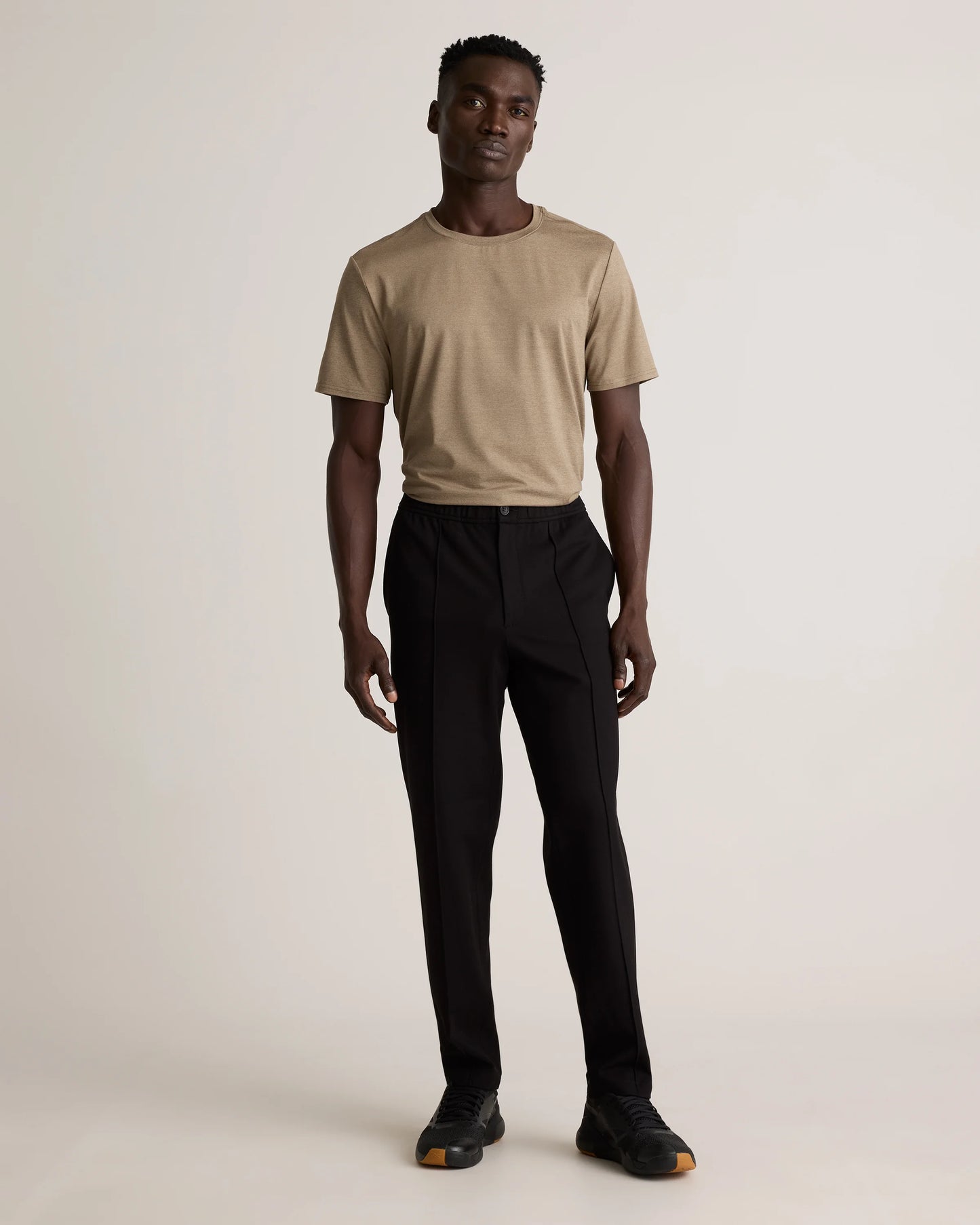 Stretch Knit Pintuck Trousers - S / Navy