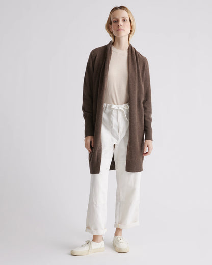 Mongolian Cashmere Duster Cardigan Sweater - XS / Oatmeal