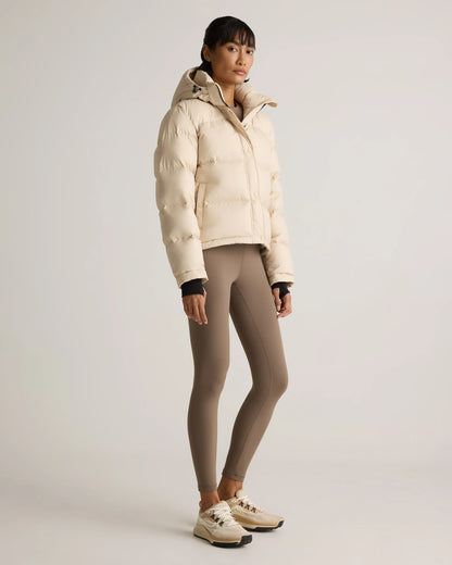 Responsible Down Cropped Puffer Jacket - XS / Shiny Black