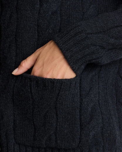 Luxe Baby Cashmere Cable Cardigan - XS / Pearled Ivory