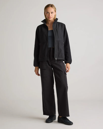 Polar Fleece Full-Zip Jacket - XS / Gravel/Bold Black