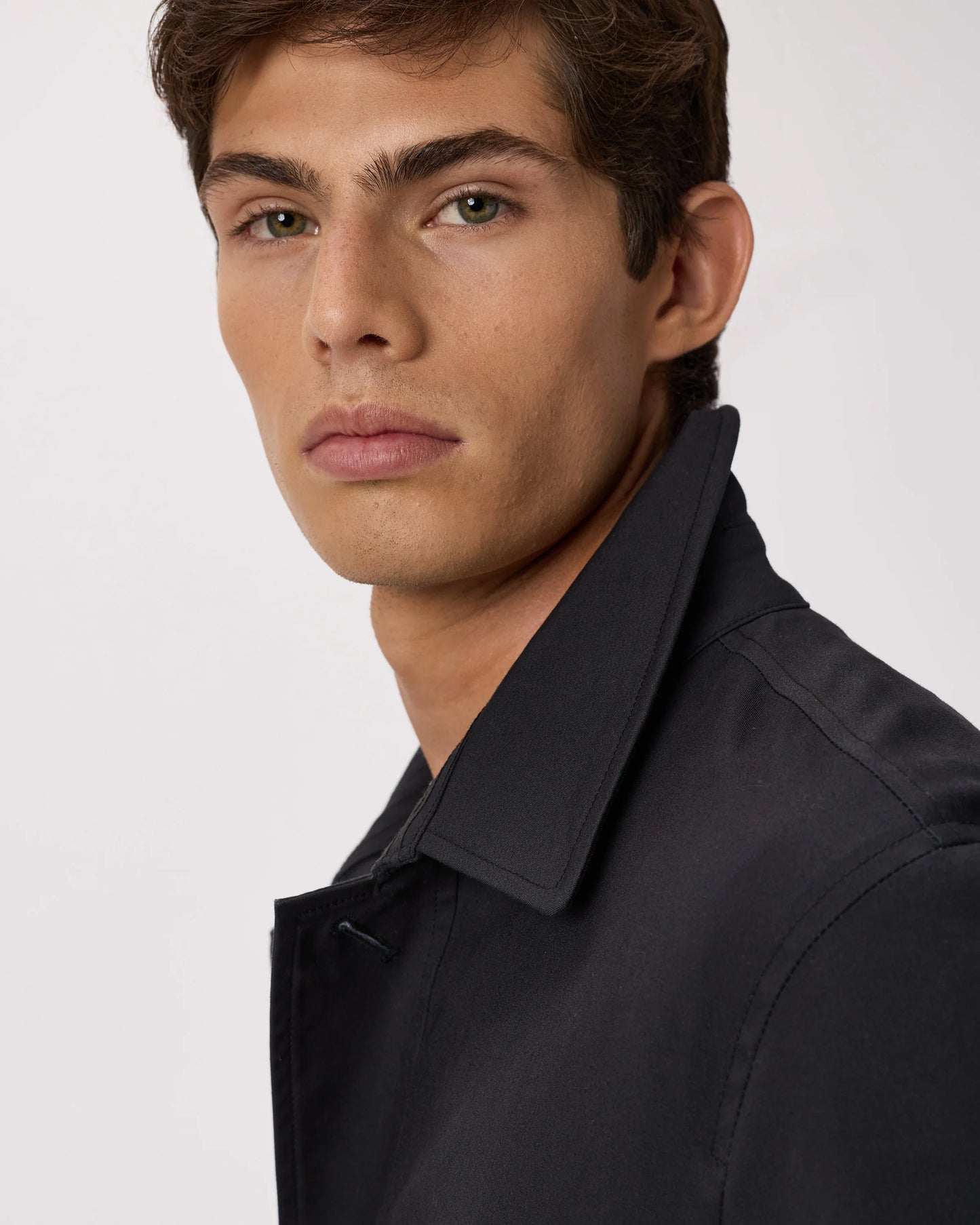 Comfort Stretch Trench Coat - S / Midnight Black