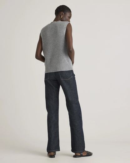 Mongolian Cashmere Fisherman Sweater Vest - XS / Oatmeal