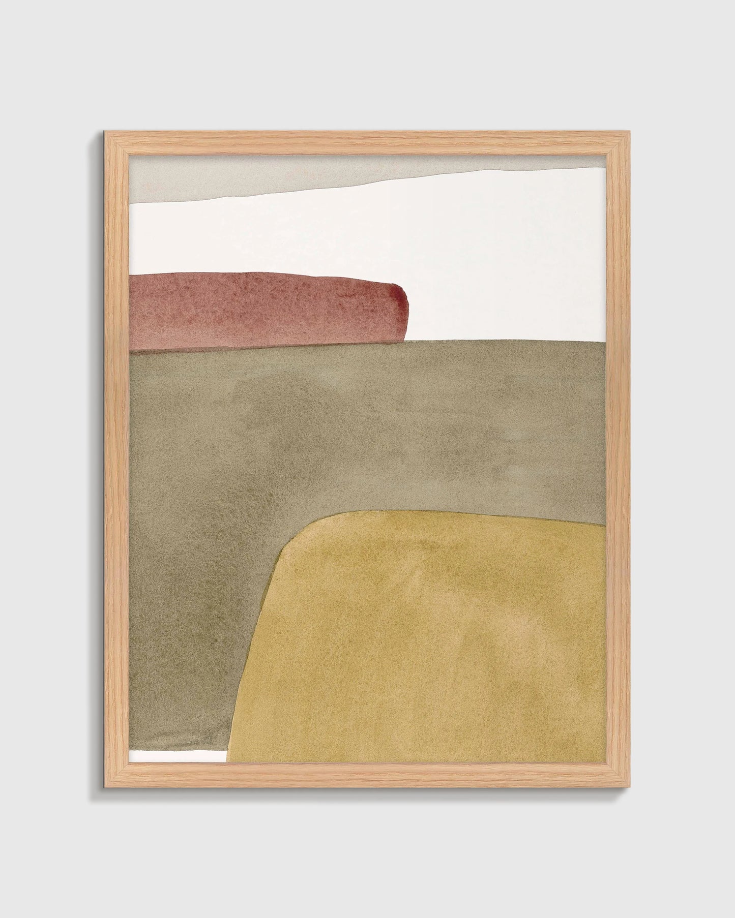 Suspension in Yellow by Julia Balfour - 21.25"x26.25" / Oak