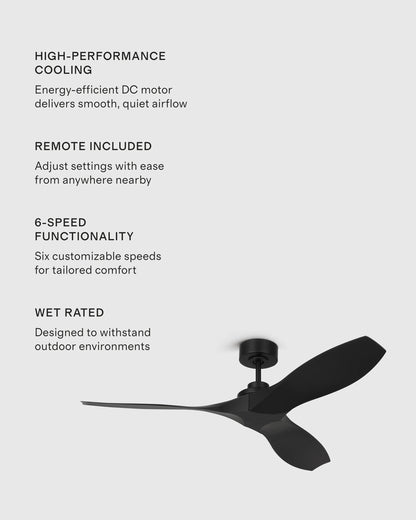 Outdoor Transitional Ceiling Fan - 52" / White