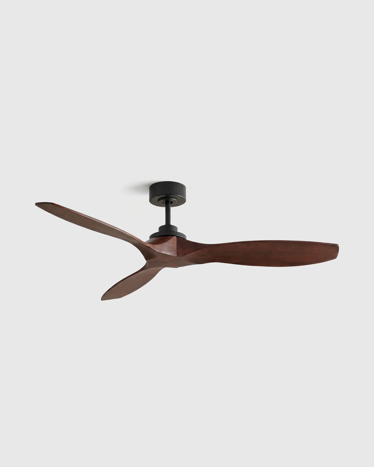 Transitional Wood Blade Ceiling Fan - 52" / Honey/Black