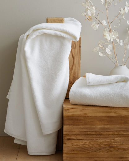 Turkish Ribbed Quick Dry Bath Sheet (Set of 2) - One Size / Mineral