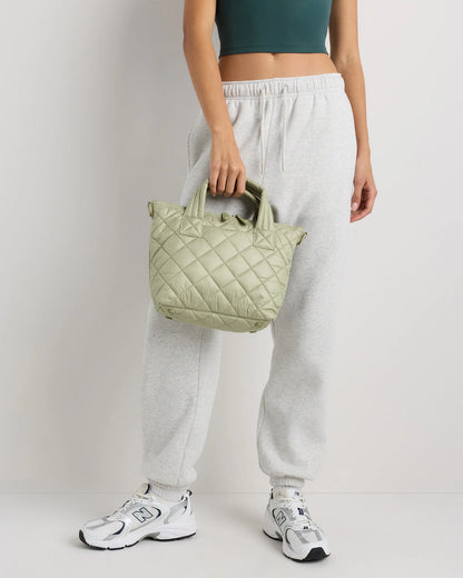Transit Quilted Small Crossbody Tote - One Size / Taupe Brown