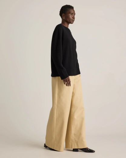 Mongolian Cashmere Oversized Crewneck Sweater - XS / Brown