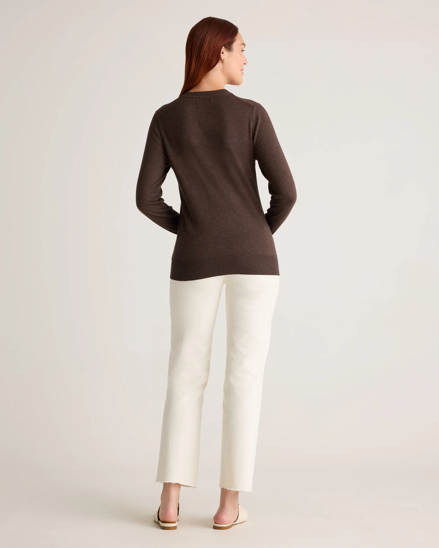 Lightweight Cotton Cashmere Crew Sweater - XS / Mountain Spring Blue