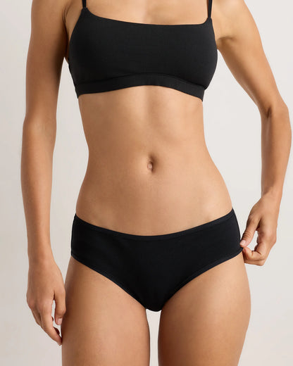 Organic Cotton Hipster (6-pack) - XS / Black