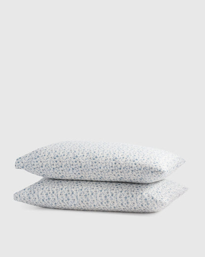 Organic Crisp Percale Floral Pillowcase Set - Standard / Toffee Florette