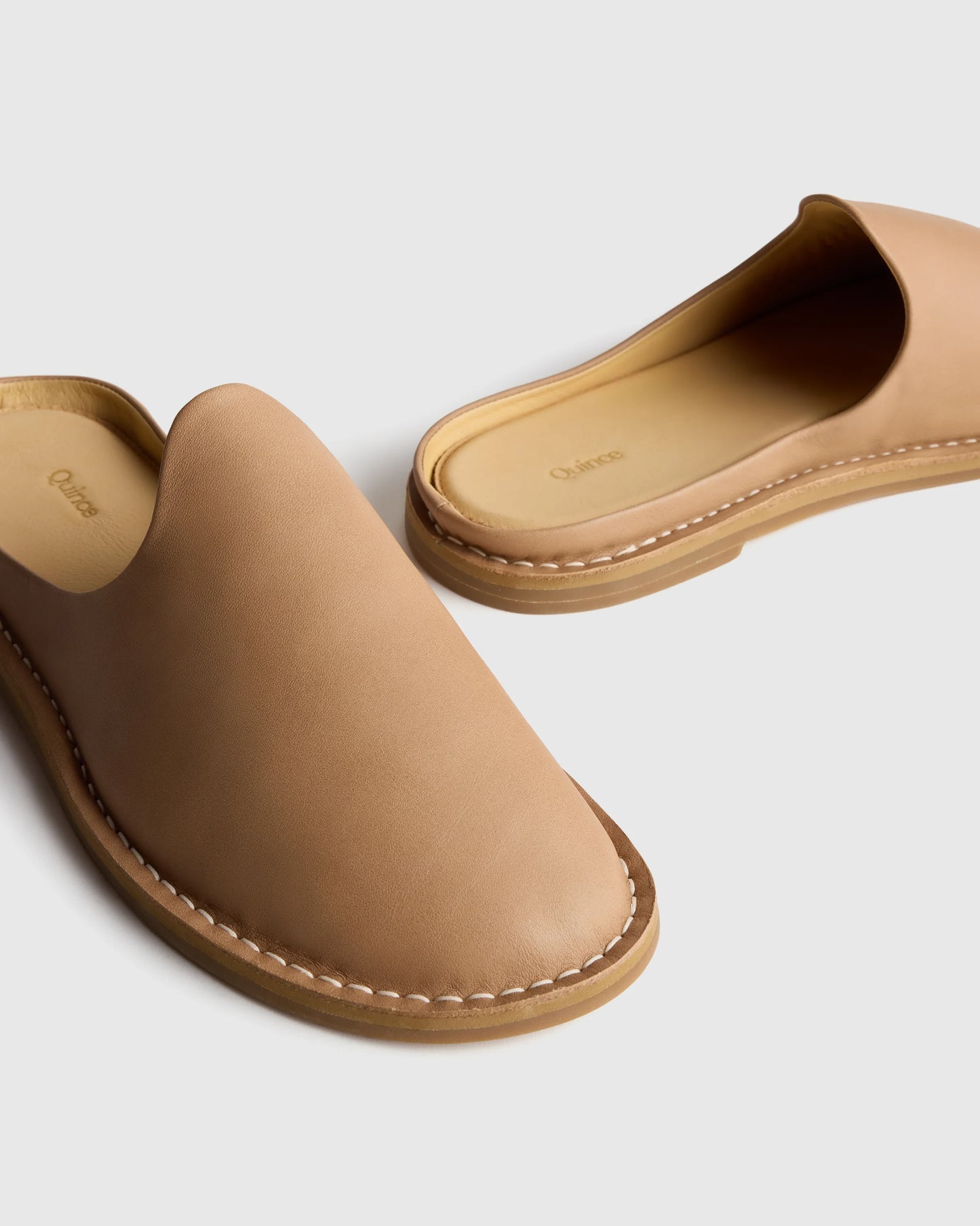 Italian Leather Mule Slip-On - 7 / Sand