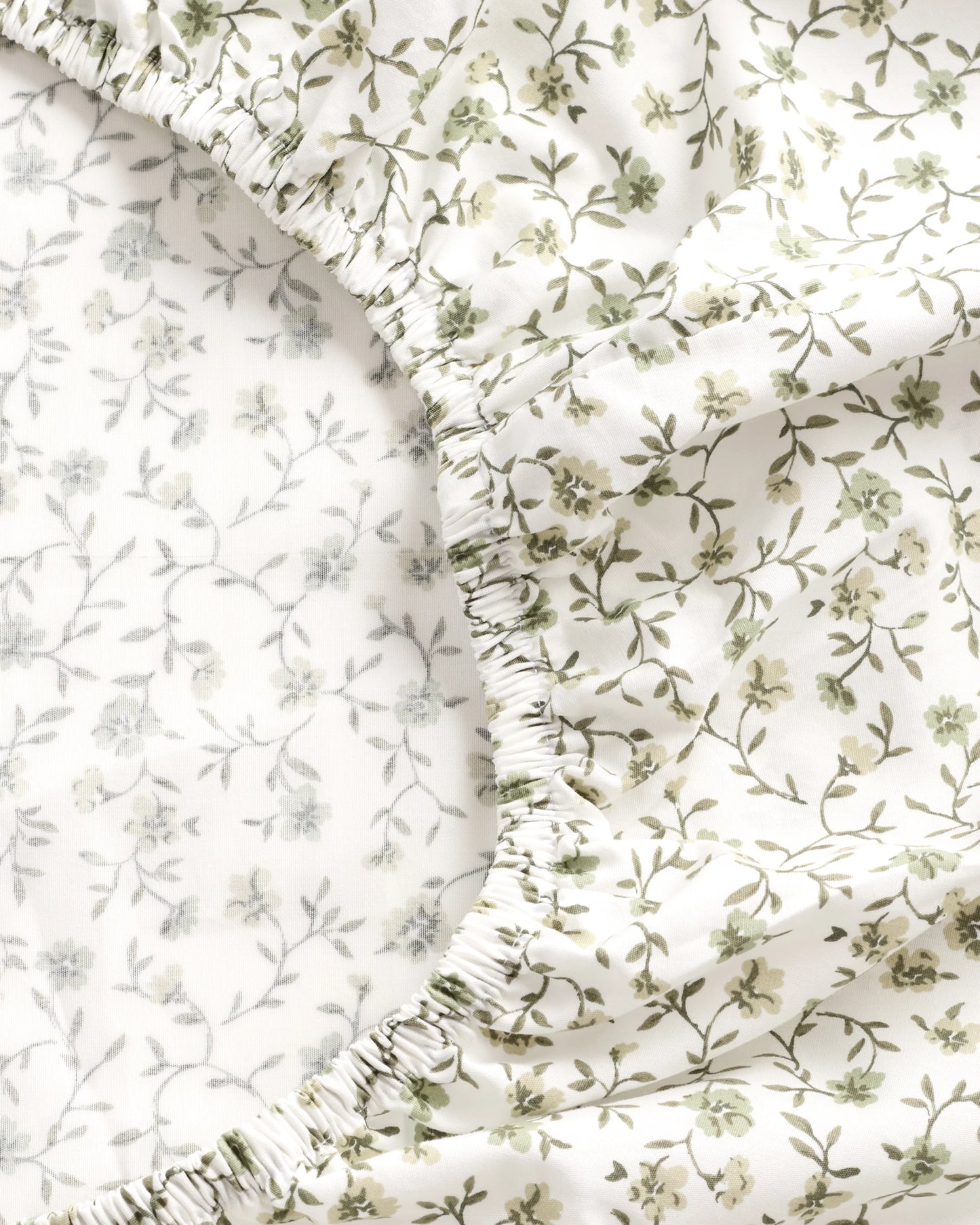 Organic Crisp Percale Floral Fitted Sheet Set - Twin / Toffee Florette