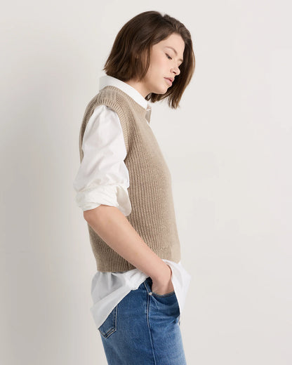 Cotton Linen Sweater Tank - XS / Canyon Burnt Orange