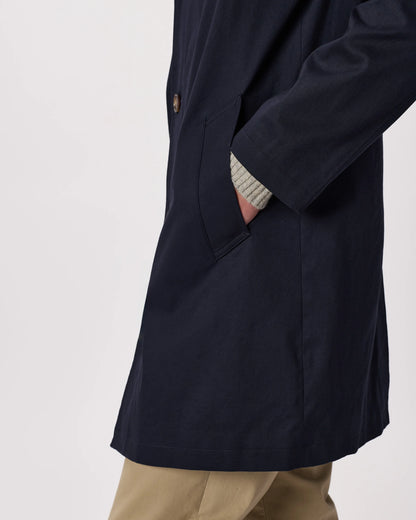 Comfort Stretch Trench Coat - S / Midnight Black