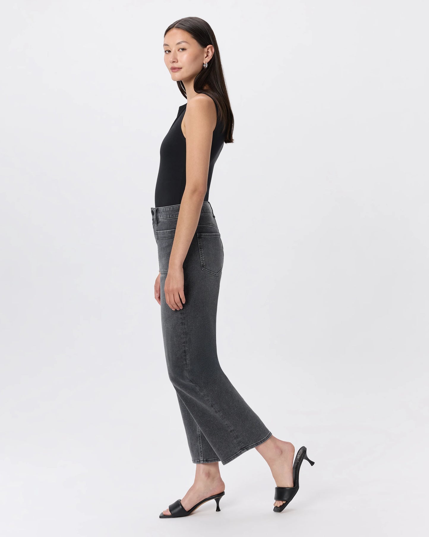 Bella Stretch Patch Pocket Wide Leg Jeans - 24 / Deep Sea Blue