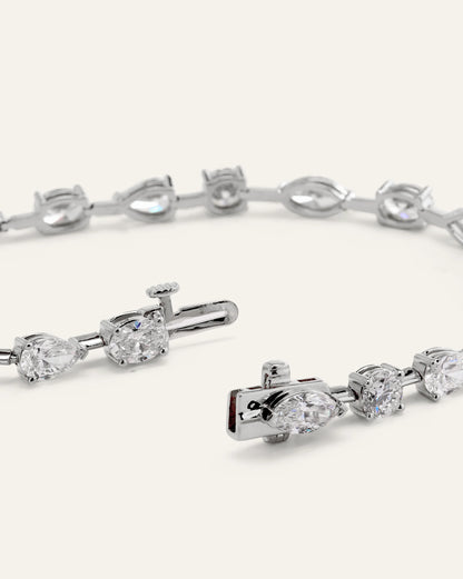 14K Gold Lab Grown Diamond Mixed Shape Tennis Bracelet - 6.5" / Yellow Gold