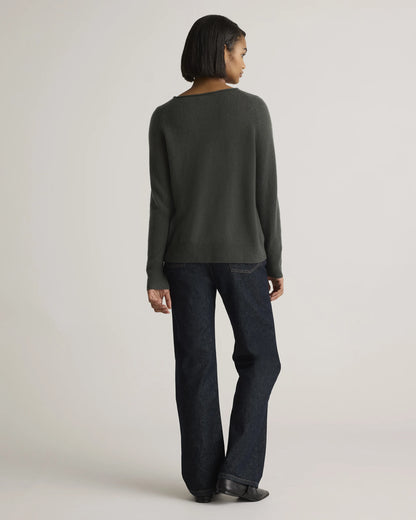 Mongolian Cashmere Boatneck Sweater - XS / Black