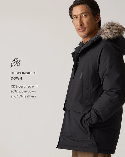 Responsible Down Hooded Parka - S / Storm Blue