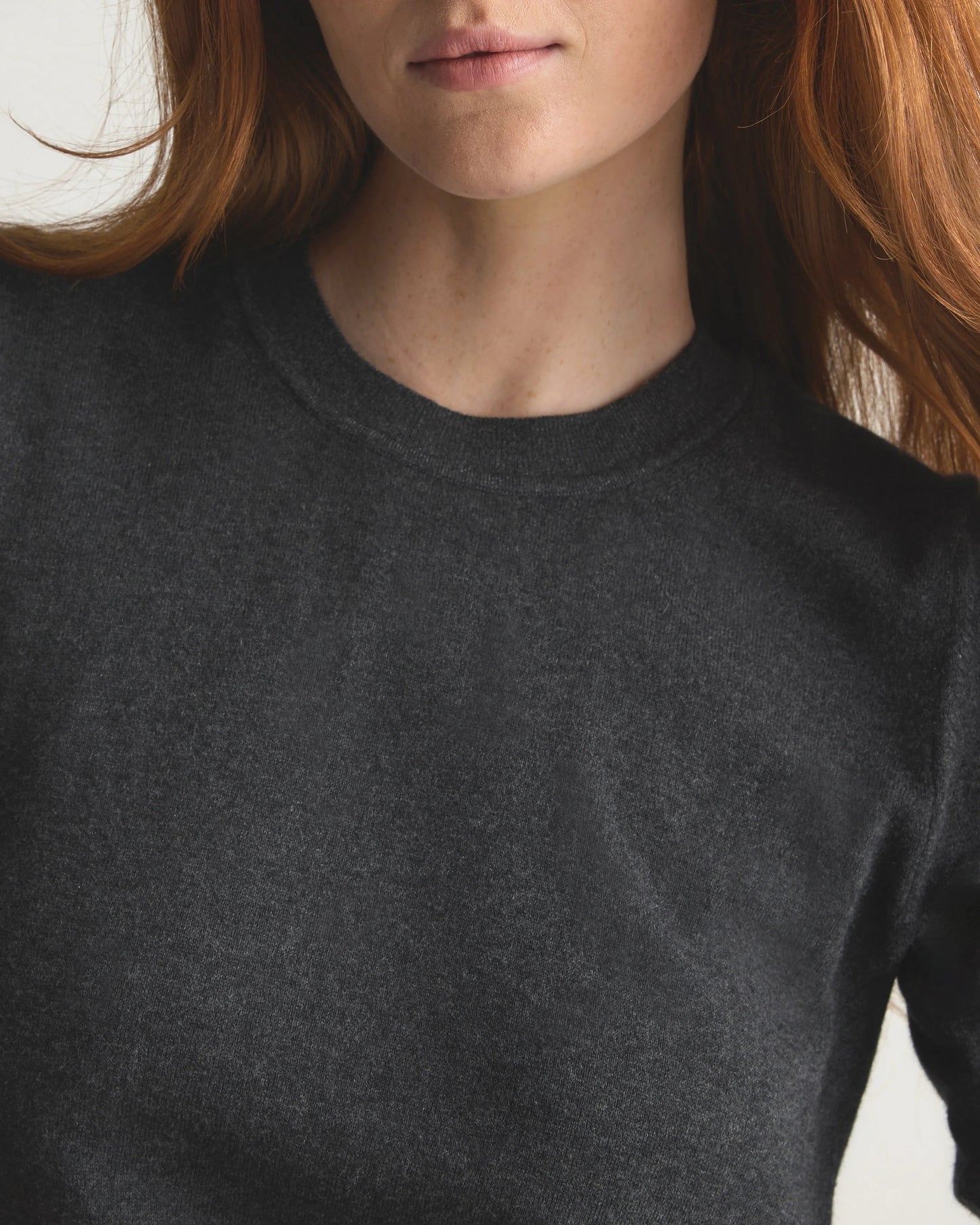 Lightweight Cotton Cashmere Crew Sweater - XS / Mountain Spring Blue