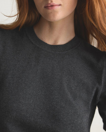 Lightweight Cotton Cashmere Crew Sweater - XS / Mountain Spring Blue