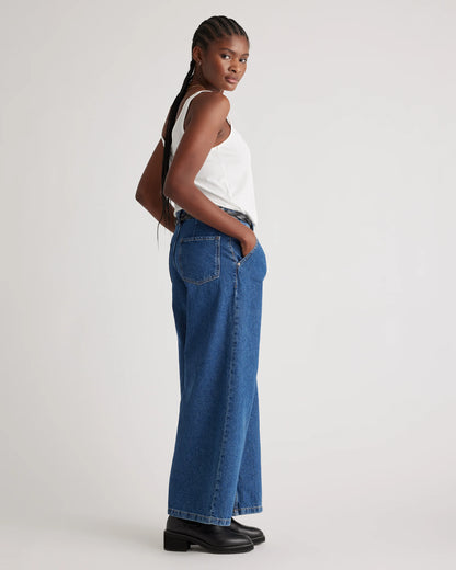 Cotton Modal Double Scoop Neck Tank - XS / Navy