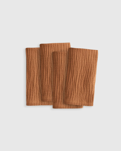 Organic Cotton Gauze Napkins - One Size / Chocolate