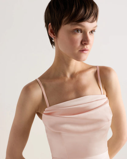 Aurora Stretch Satin Convertible Dress - 0 / Garden Sage Green