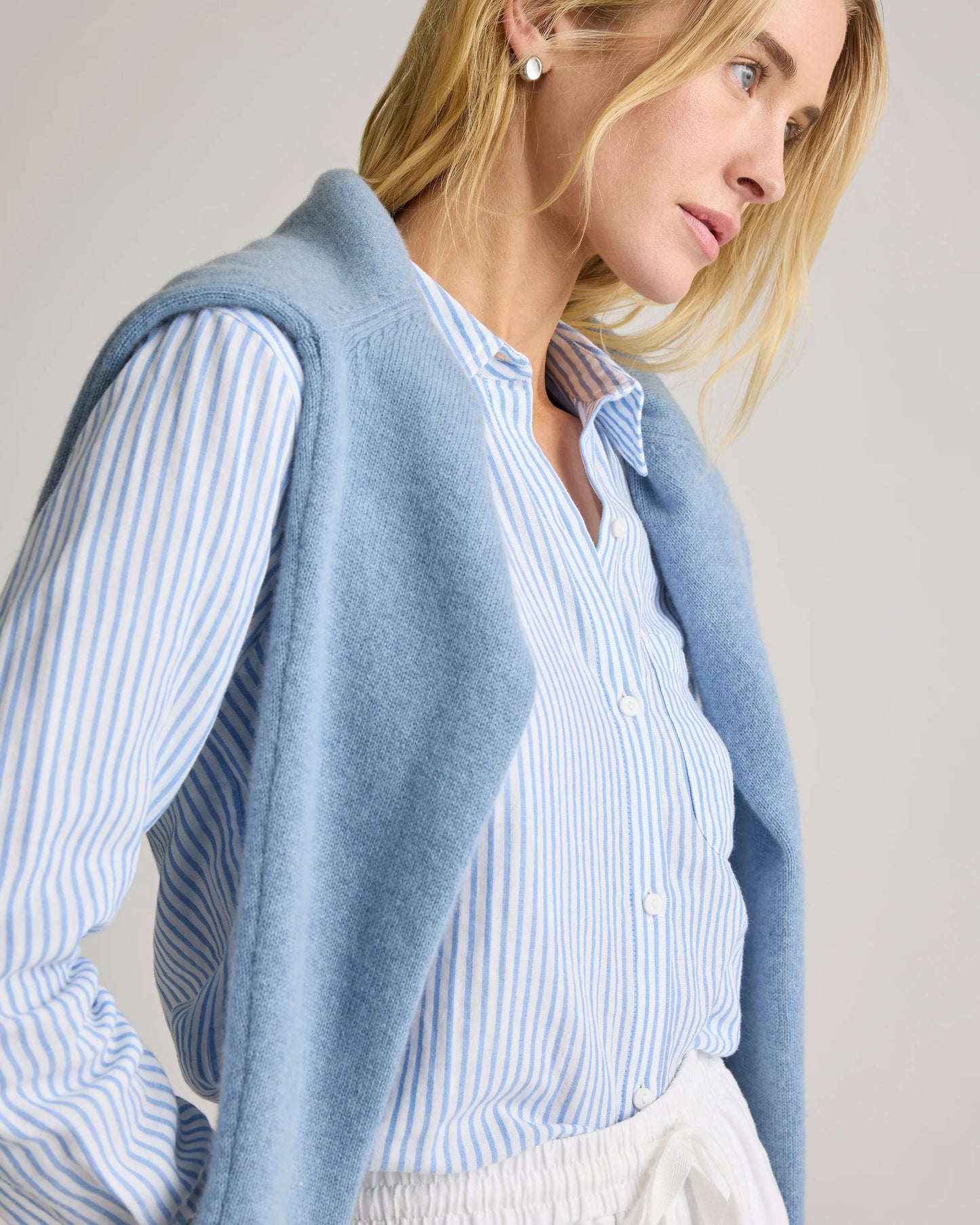 100% Organic Cotton Gauze Long Sleeve Shirt - XS / Khaki Gingham
