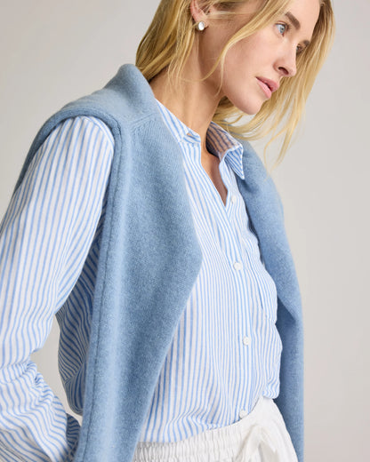 100% Organic Cotton Gauze Long Sleeve Shirt - XS / Khaki Gingham
