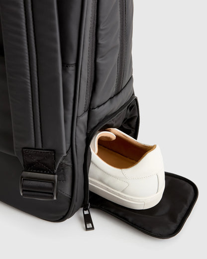 Water Repellent Puff Commuter Backpack - One Size / Black