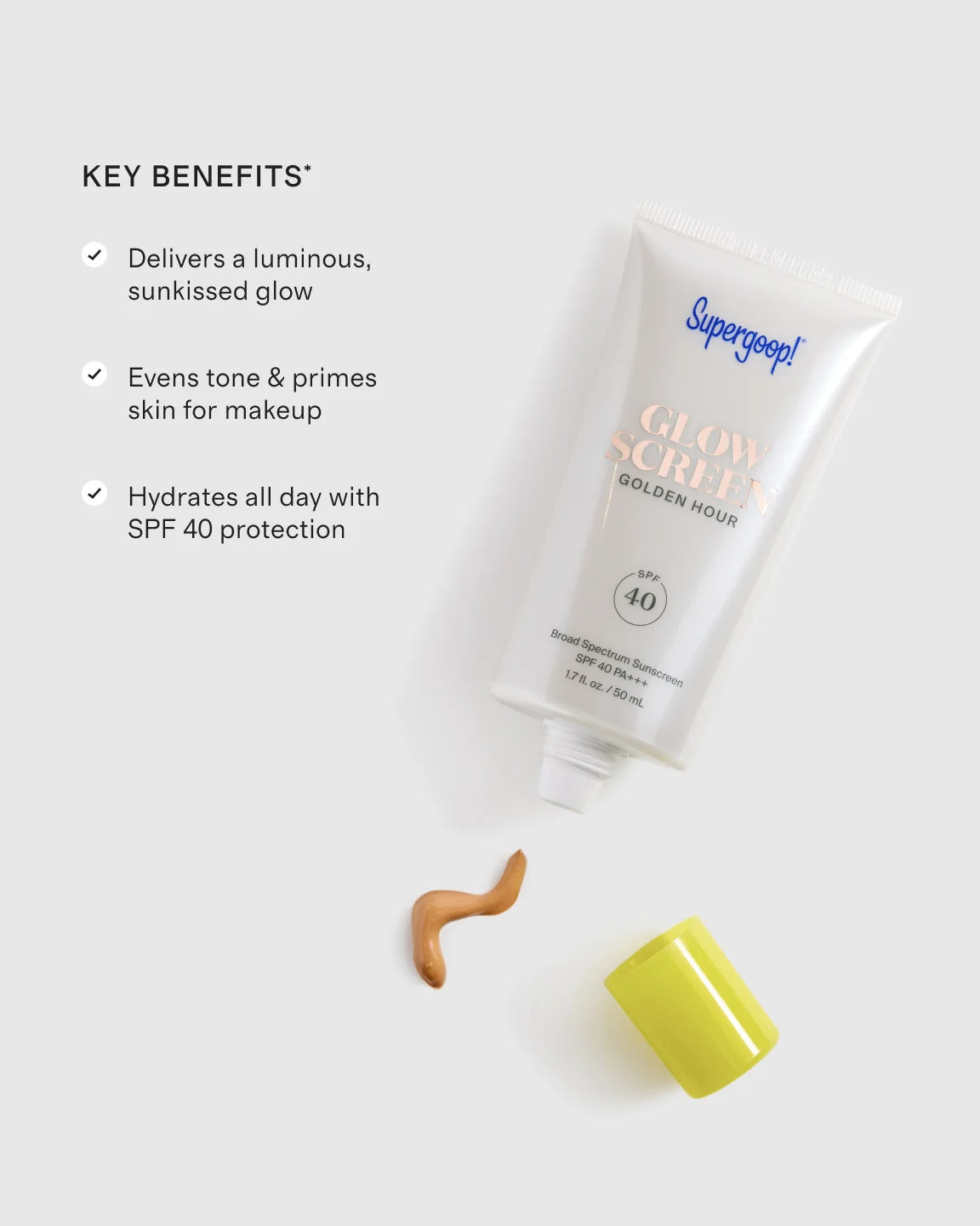 Glowscreen SPF 40 1.7 oz by Supergoop! - One Size / Sunset