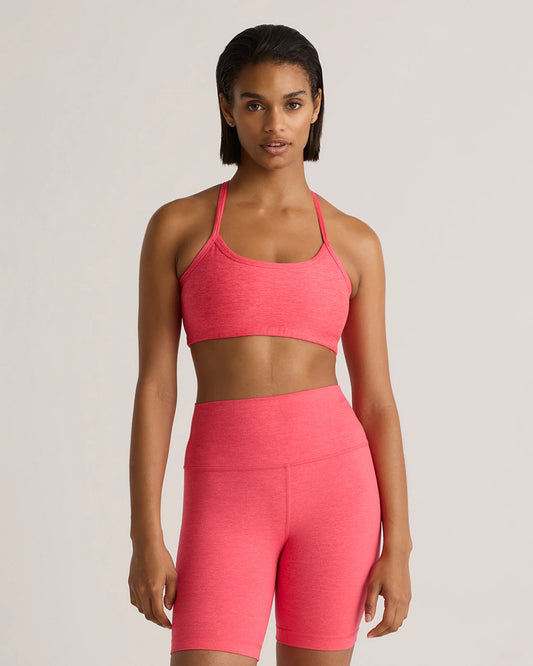 Ultra-Soft Scoop Neck Racerback Bra - XS / Heather Coral