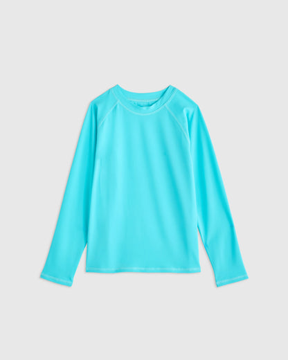 Long Sleeve Raglan Rash Guard - 6 / Island Aqua