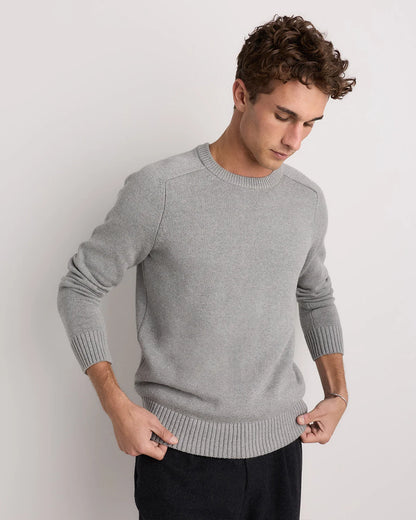 100% Organic Cotton Crewneck Sweater - S / Speckled Beige