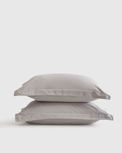 Luxury Organic Flannel Sham Set - Standard / Grey